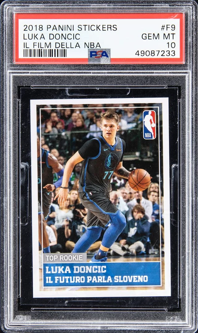 2018-19 Panini Luka Doncic Sticker Il Film Della NBA #F9 card image