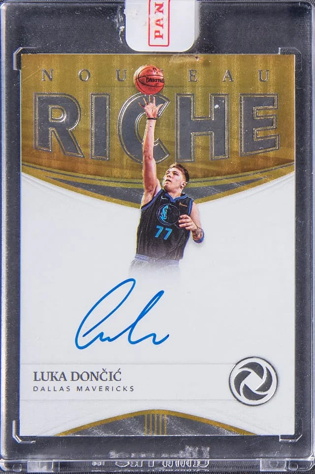 2018-19 Panini Luka Doncic Panini Encased Nouveau Riche Opulence #NR-LDC card image