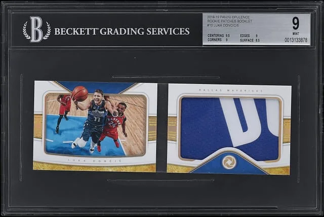 2018-19 Panini Luka Doncic Opulence Patches Booklet #RFB-LDC card image
