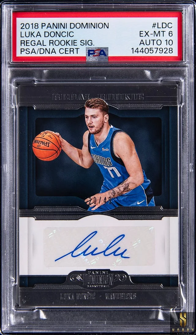 2018-19 Panini Luka Doncic Dominion Regal Signatures #RR-LDC card image