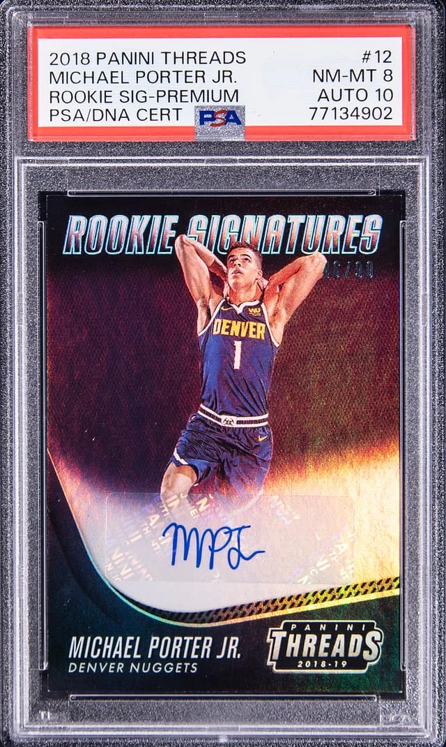 2018-19 Panini Michael Porter Jr Threads Signature - Premium #12 card image