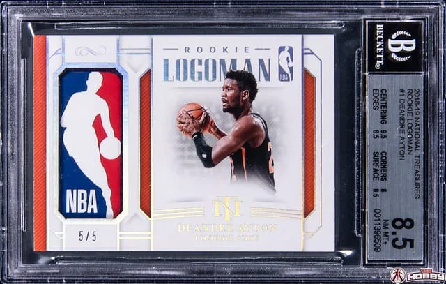 2018-19 Panini National Treasures Deandre Ayton Logoman #RL-DA card image