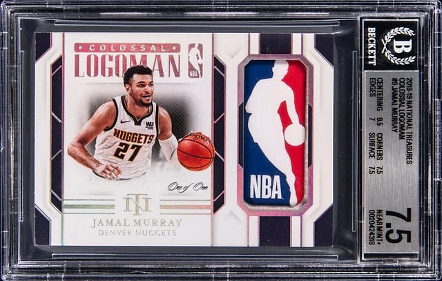 2018-19 Panini National Treasures Jamal Murray Logoman Colossal Logoman #CL-JMY card image