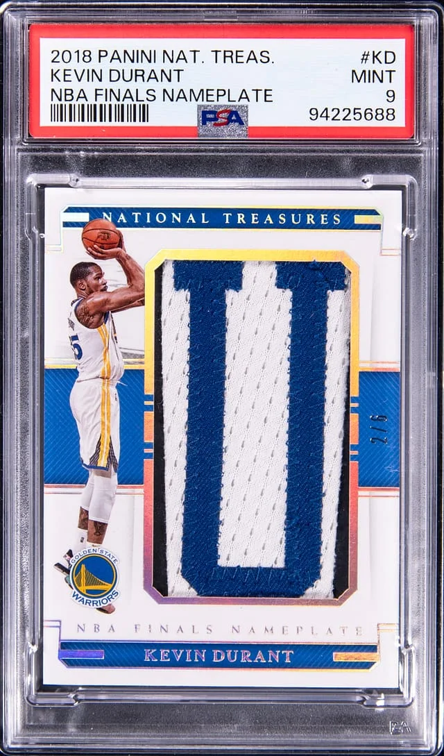 2018-19 Panini National Treasures Kevin Durant NBA Finals Nameplate #FIN-KD card image