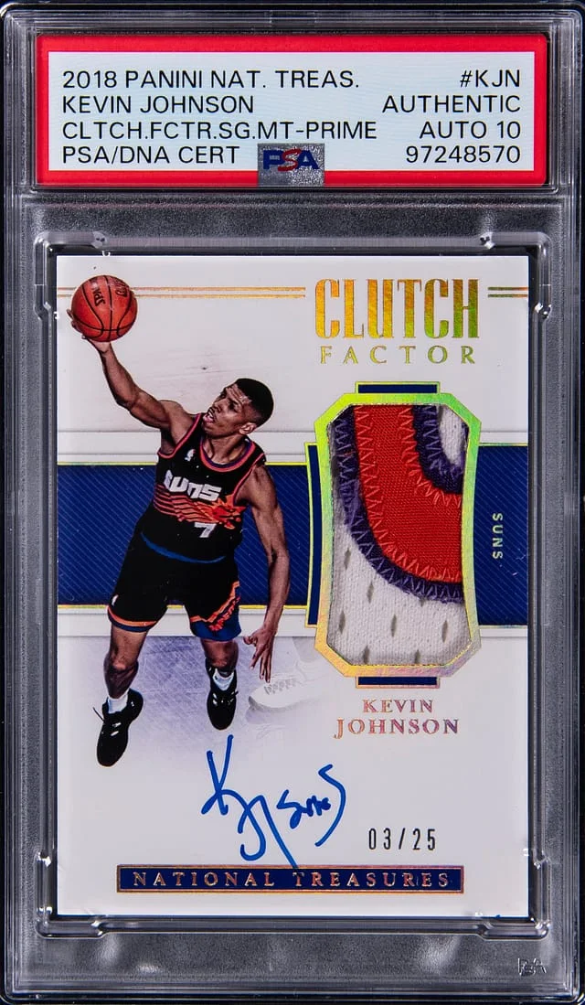 2018-19 Panini National Treasures Kevin Johnson Clutch Factor Signature Material #CF-KJN card image