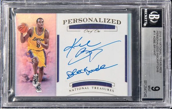 2018-19 Panini National Treasures Kobe Bryant Personalized Inscriptions #P-KBR10 card image