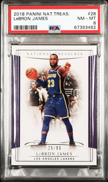 2018-19 Panini National Treasures LeBron James #28 card image