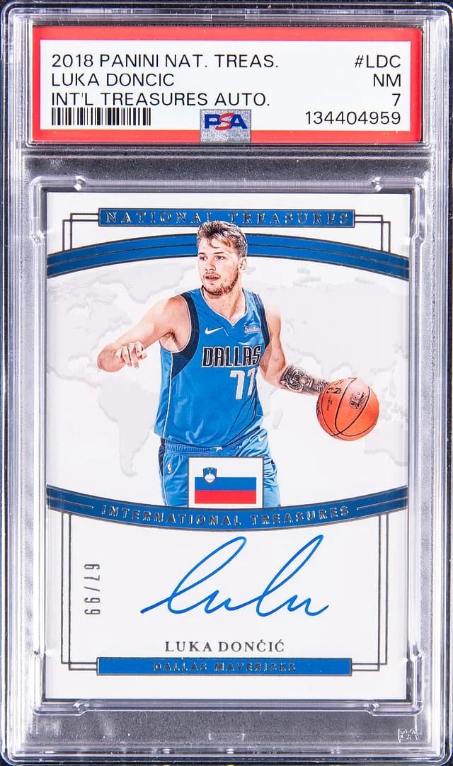 2018-19 Panini National Treasures Luka Doncic International Treasures Autographs #IT-LDC card image