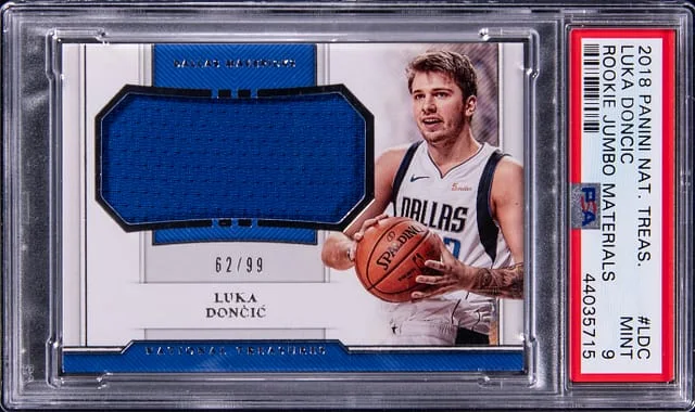 2018-19 Panini National Treasures Luka Doncic Jumbo Materials #LDC card image