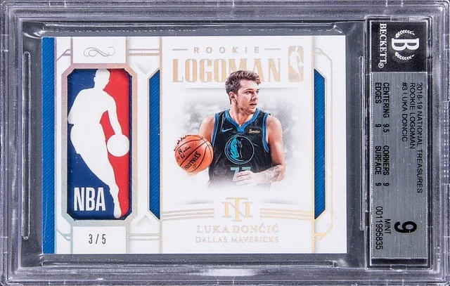2018-19 Panini National Treasures Luka Doncic Logoman #RL-LD card image