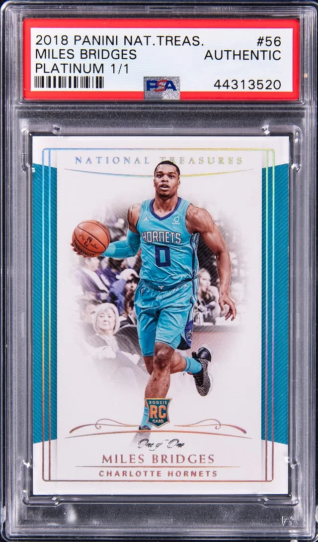 2018-19 Panini National Treasures Miles Bridges Platinum #56 card image