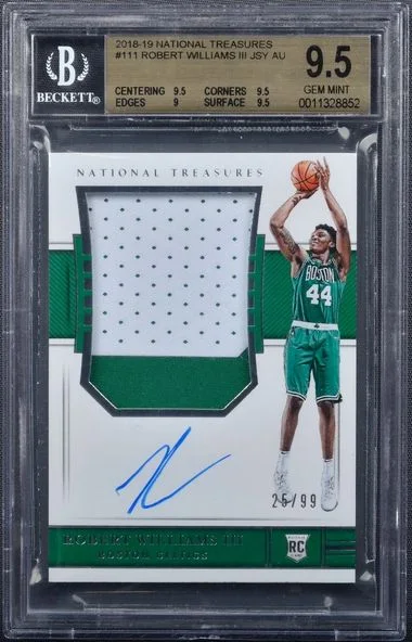 2018-19 Panini National Treasures Robert Williams III Patch Autograph (RPA) #111 card image
