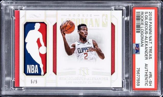 2018-19 Panini National Treasures Shai Gilgeous-Alexander Logoman #RL-SH card image