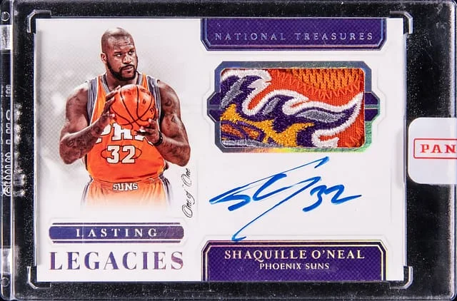 2018-19 Panini National Treasures Shaquille O'Neal Lasting Legacies Super Prime #LL-SON card image