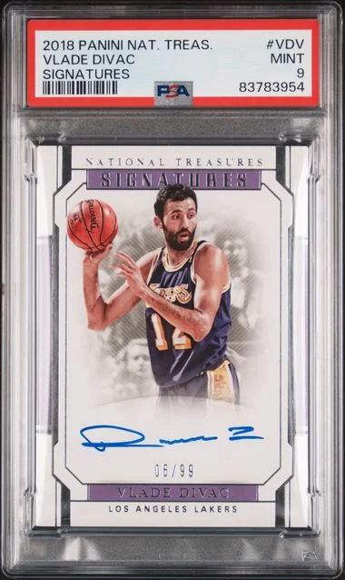 2018-19 Panini National Treasures Vlade Divac Signatures #VDV card image