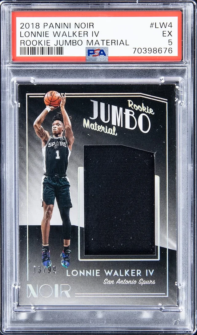 2018-19 Panini Noir Lonnie Walker IV Jumbo Material #LW4 card image
