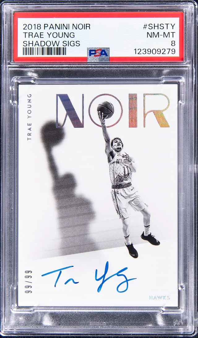 2018-19 Panini Noir Trae Young Shadow Signatures #SHS-TY card image