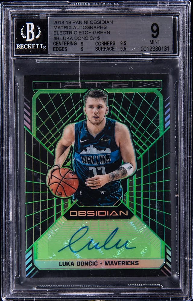 2018-19 Panini Obsidian Luka Doncic Matrix Autographs #MA-LDC card image