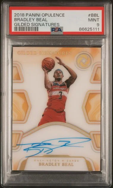 2018-19 Panini Opulence Gilded Signatures BBL Bradley Beal #no-number card image