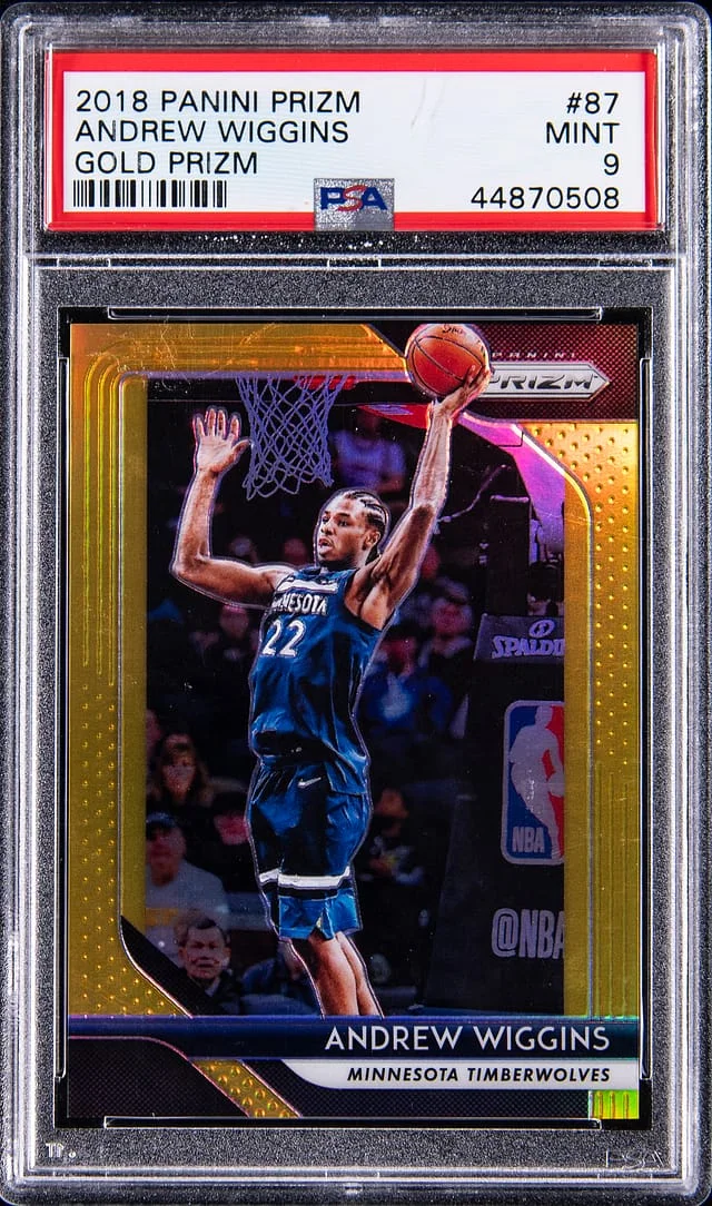 2018-19 Panini Prizm Andrew Wiggins Gold Prizm #87 card image