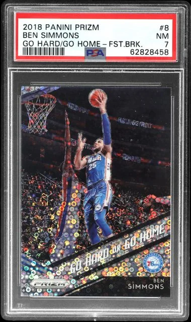 2018-19 Panini Prizm Ben Simmons Go Hard Or Go Home Fast Break #8 card image