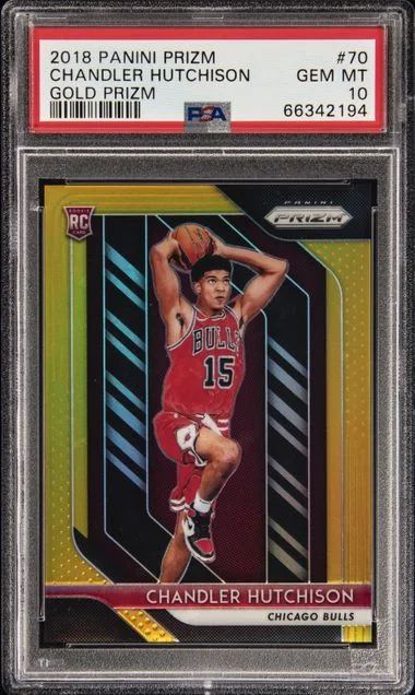 2018-19 Panini Prizm Chandler Hutchison Gold Prizm #70 card image