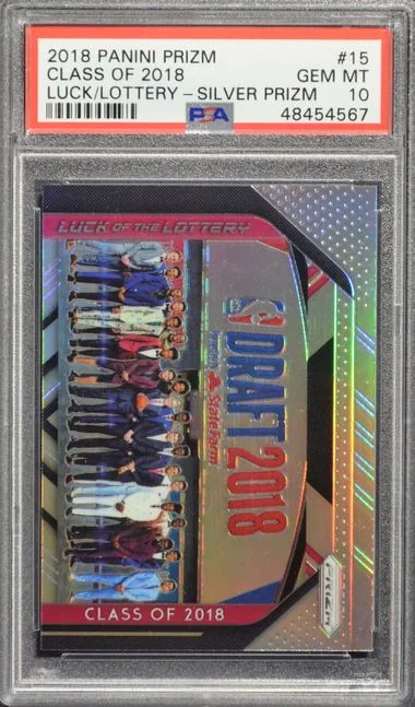 2018-19 Panini Prizm Class Of 2018 Luck Of The Lottery Silver Prizm #15 card image