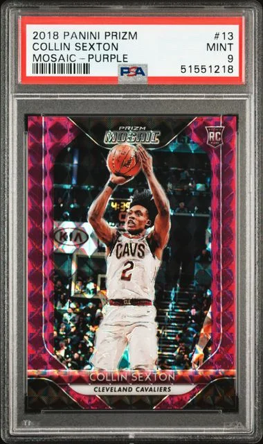 2018-19 Panini Prizm Collin Sexton Mosaic Purple #13 card image