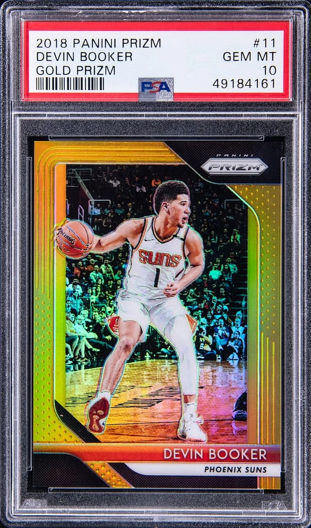 2018-19 Panini Prizm Devin Booker Gold #11 card image