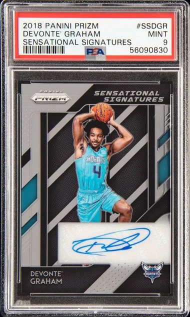 2018-19 Panini Prizm Devonte' Graham Sensational Signatures #SS-DGR card image