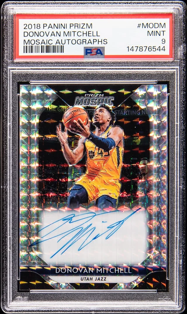 2018-19 Panini Prizm Donovan Mitchell Mosaic Autographs #MO-DM card image
