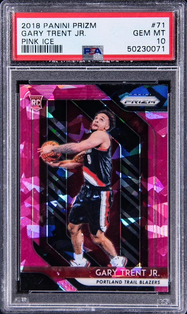 2018-19 Panini Prizm Gary Trent Jr Pink Ice #71 card image