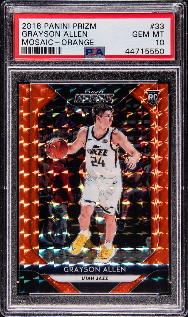 2018-19 Panini Prizm Grayson Allen Mosaic Gold #33 card image