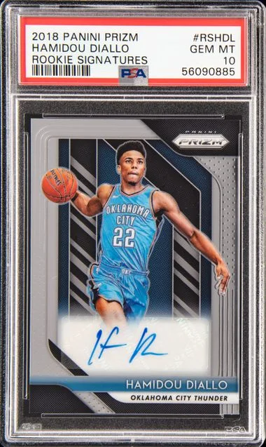 2018-19 Panini Prizm Hamidou Diallo Signatures #RS-HDI card image