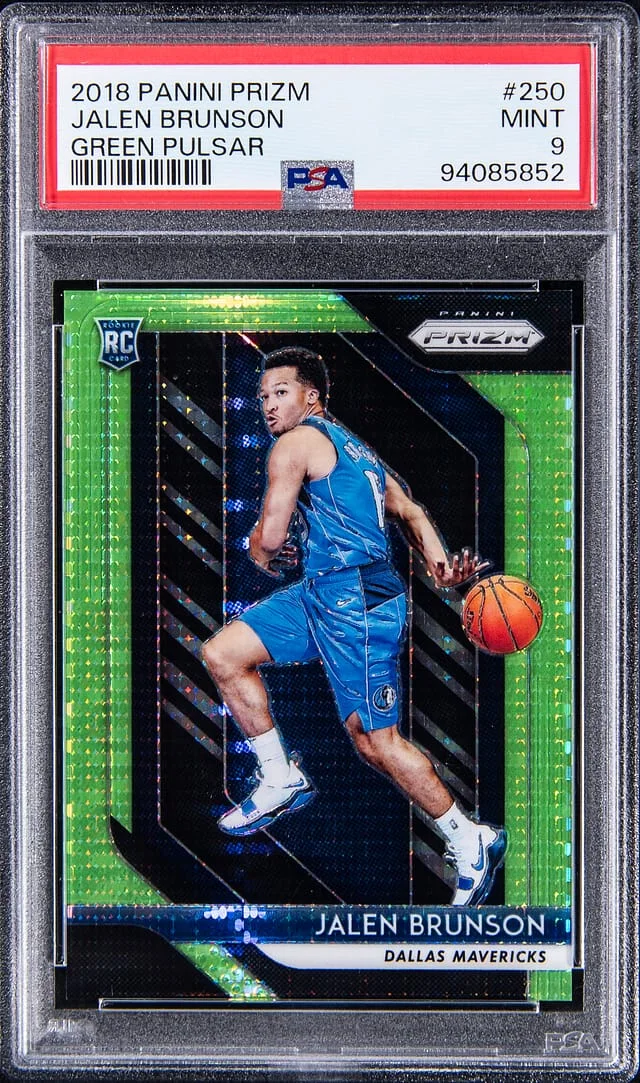 2018-19 Panini Prizm Jalen Brunson Green Pulsar #260 card image