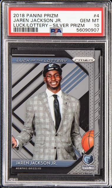 2018-19 Panini Prizm Jaren Jackson Jr. Luck Of The Lottery Silver Prizm #4 card image