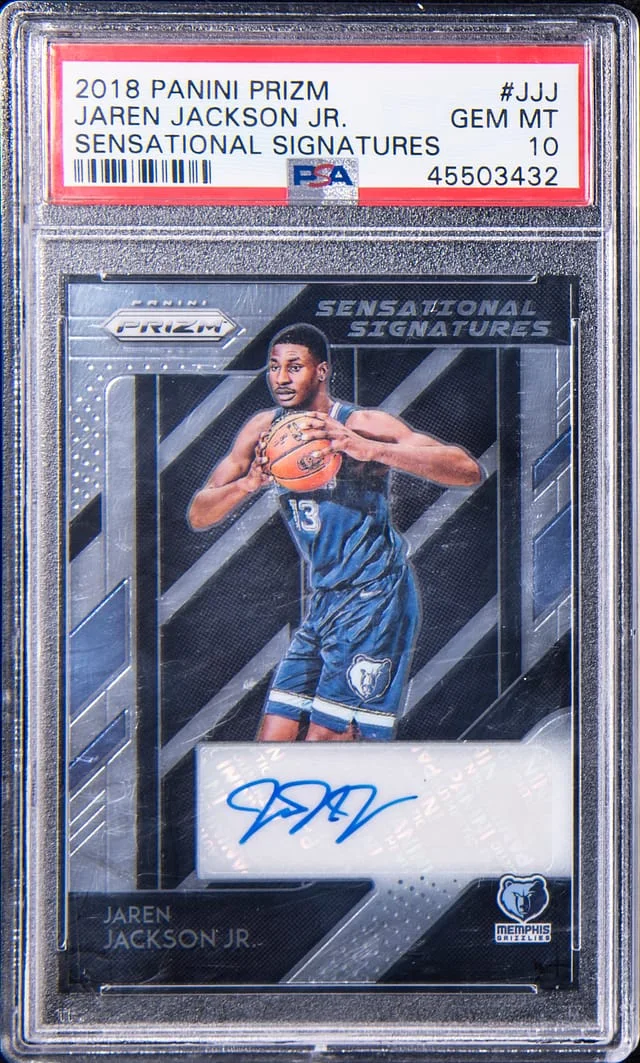 2018-19 Panini Prizm Jaren Jackson Jr. Sensational Signatures #JJJ card image