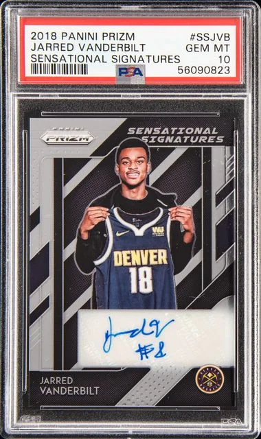 2018-19 Panini Prizm Jarred Vanderbilt Sensational Signatures #SS-JVB card image