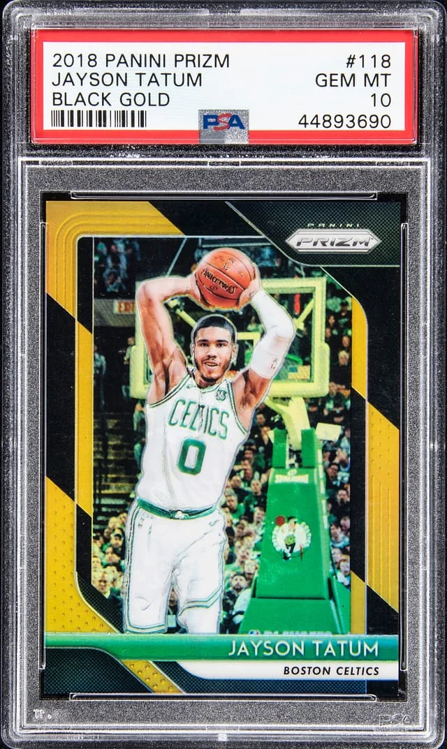 2018-19 Panini Prizm Jayson Tatum Green Prizm #118 card image