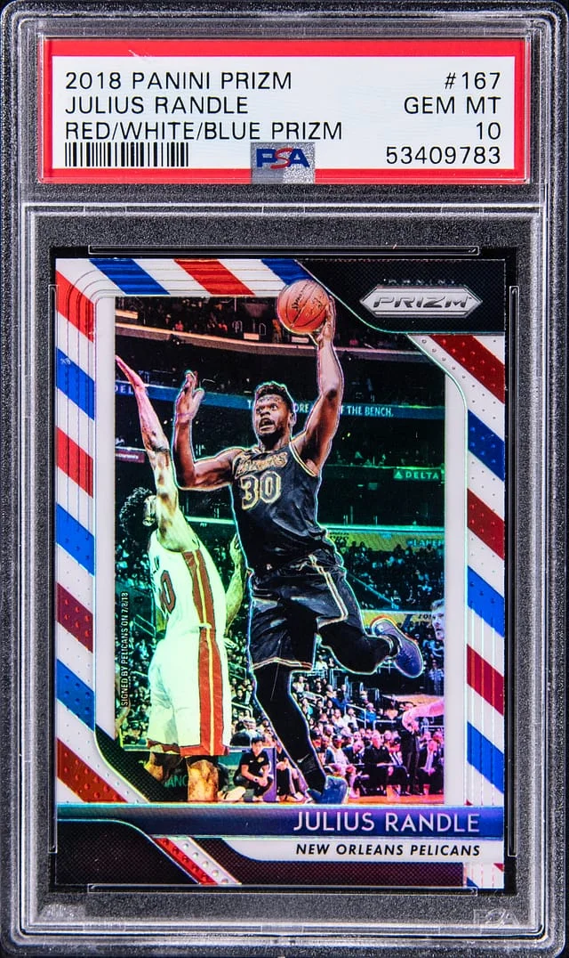 2018-19 Panini Prizm Julius Randle Red/White/Blue #167 card image