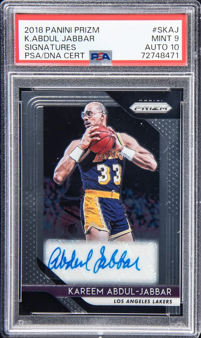 2018-19 Panini Prizm Kareem Abdul-Jabbar Signatures #S-KAJ card image