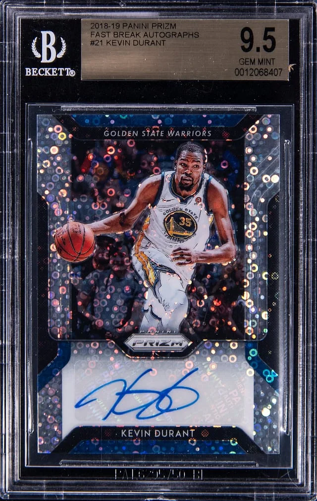 2018-19 Panini Prizm Kevin Durant Fast Break Autographs #FB-KDR card image