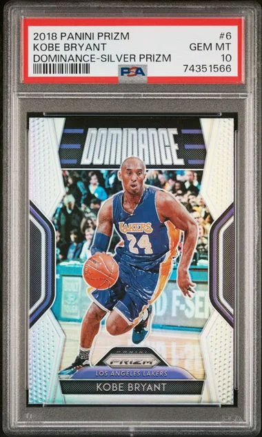 2018-19 Panini Prizm Kobe Bryant Dominance Silver Prizm #6 card image