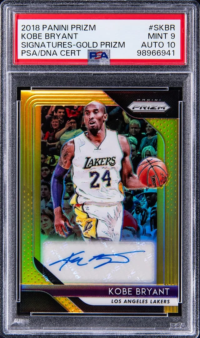 2018-19 Panini Prizm Kobe Bryant Signatures Gold Prizm #S-KBR card image