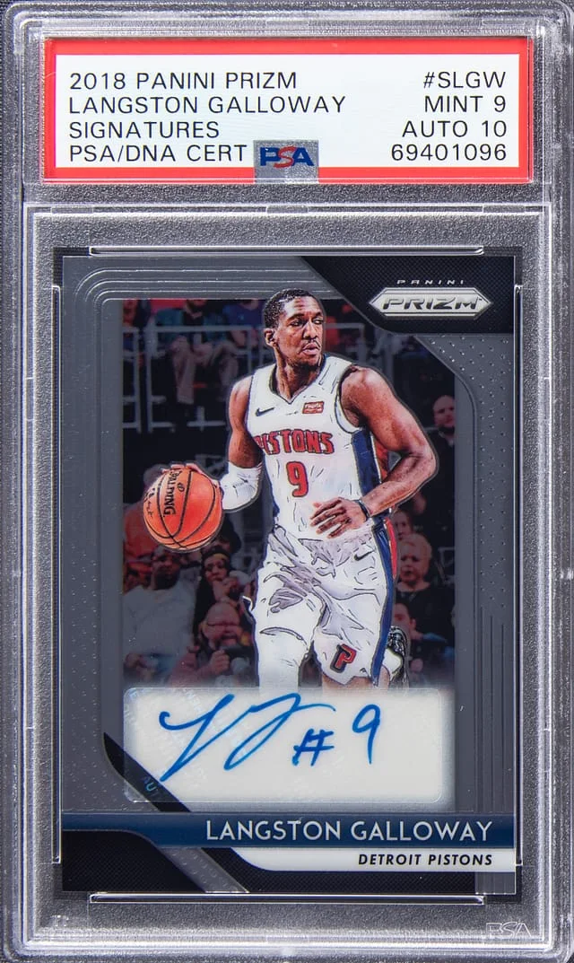 2018-19 Panini Prizm Langston Galloway Signatures #S-LGW card image