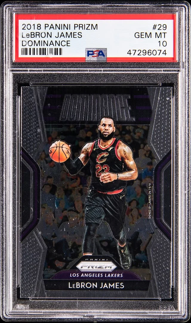 2018-19 Panini Prizm LeBron James Dominance #29 card image