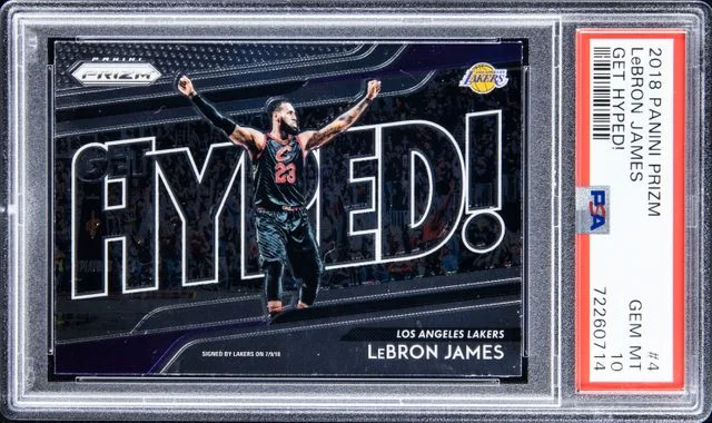 2018-19 Panini Prizm LeBron James Get Hyped! #4 card image