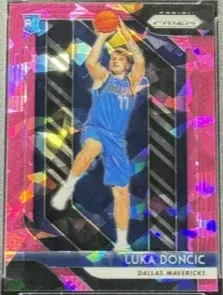 2018-19 Panini Prizm Luka Doncic Pink Cracked Ice #280 card image