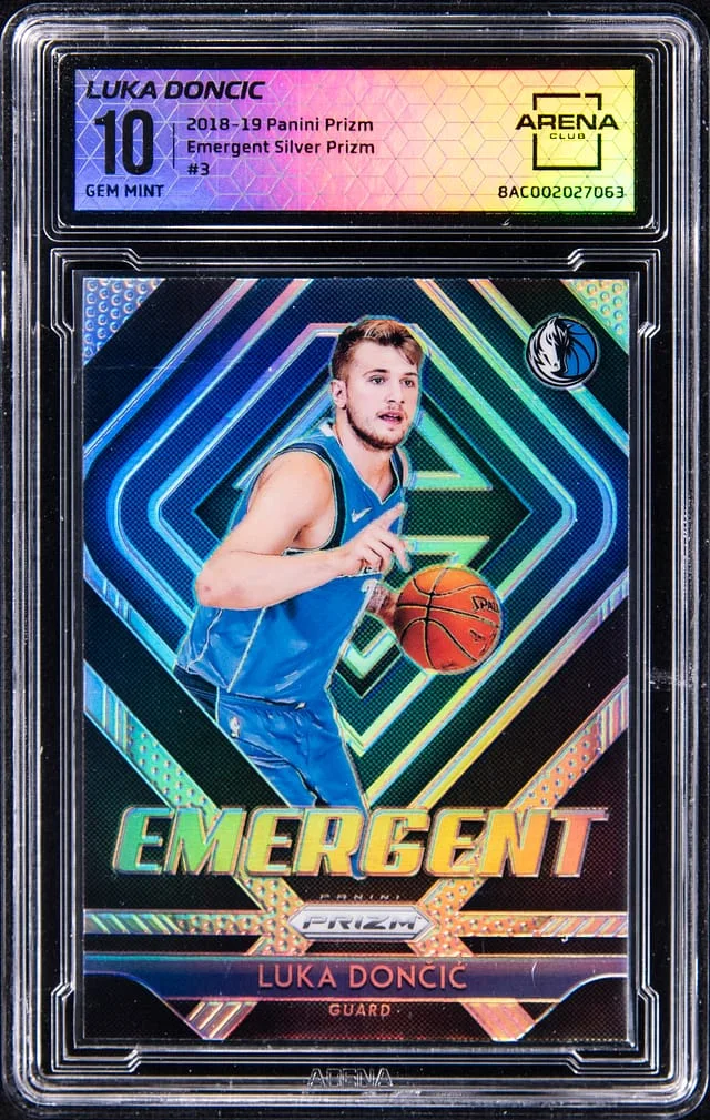 2018-19 Panini Prizm Luka Doncic - AC Emergent Silver Prizm #3 card image
