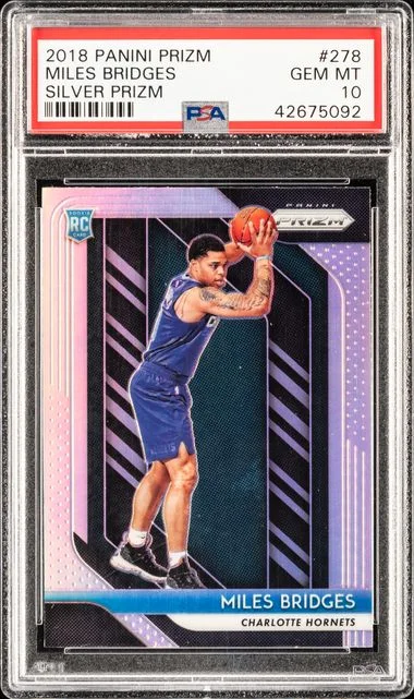 2018-19 Panini Prizm Miles Bridges Blue Ice #278 card image